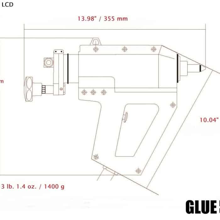 Champ™ 10 Standard LCD Hot Melt Bead Gun (11 oz)